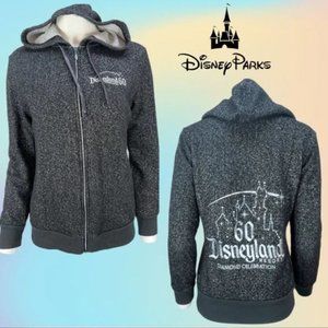 Disneyland Diamond Celebration 60th Anniversary Full Zip Rhinestone Hoodie - XS